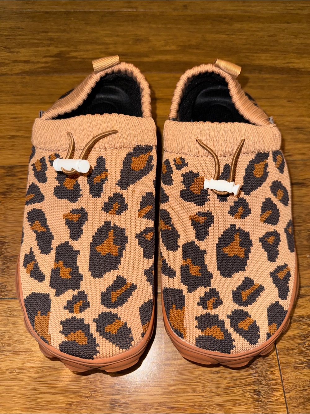 Women’s Slip-On Leopard Knit Sneakers
